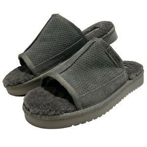 Koolaburra by Ugg Charcoal Suede Slide Slippers